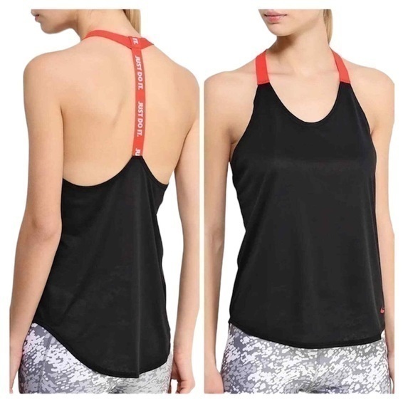 Nike Elastika Solid Tank Top, black/red/white, XS - Picture 1 of 8
